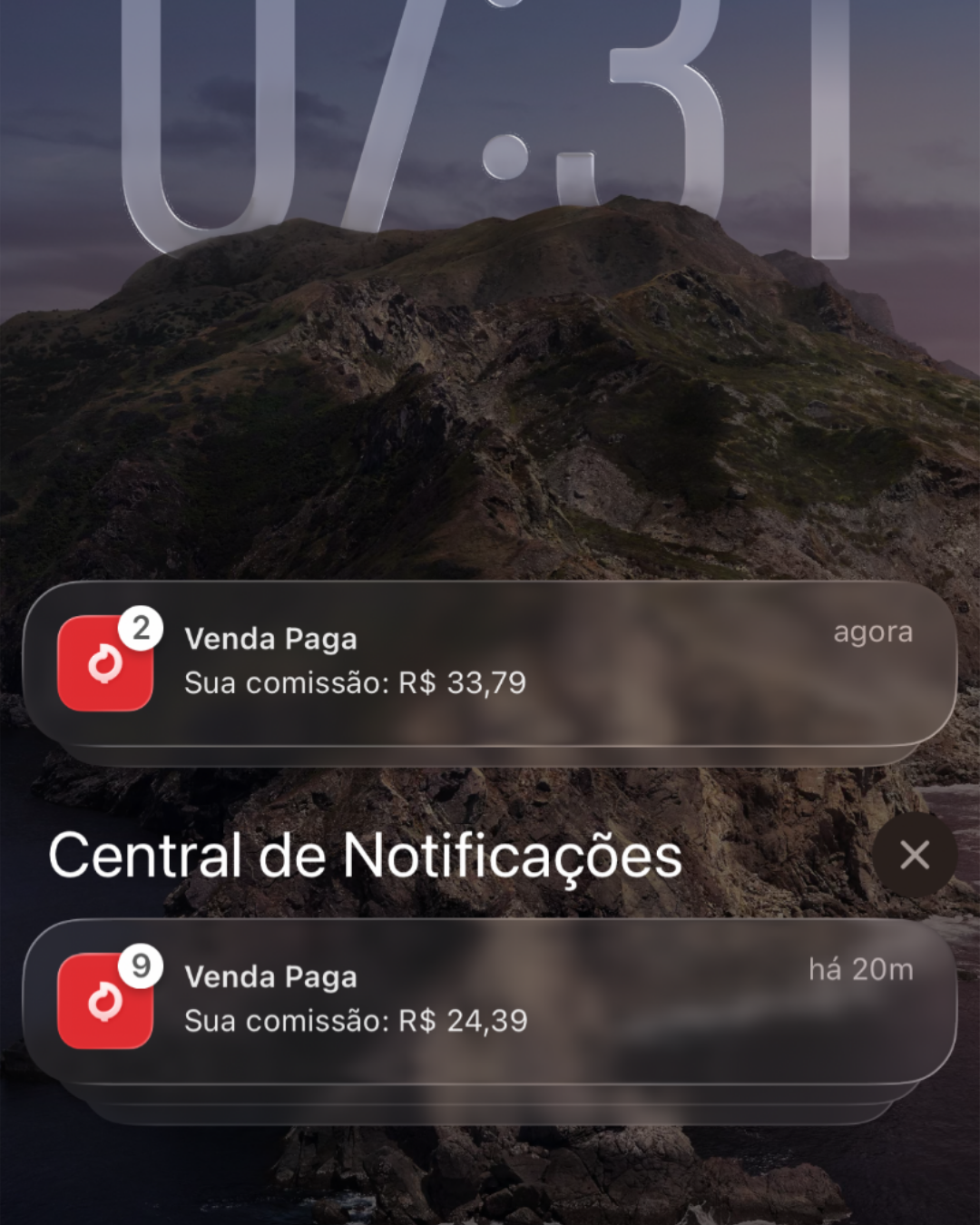 Duas vendas pagas seguidas